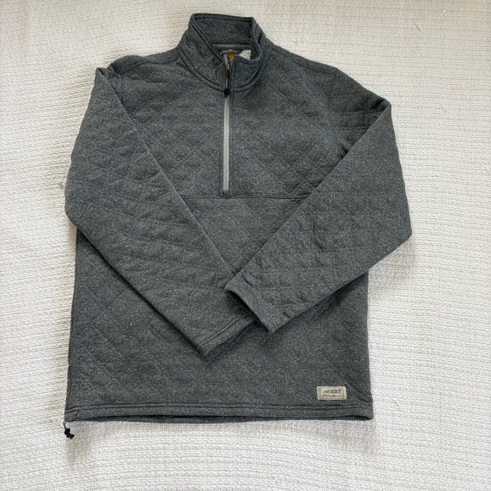 Eddie Bauer Men's Quilted 1/4 Zip Fleece, small
